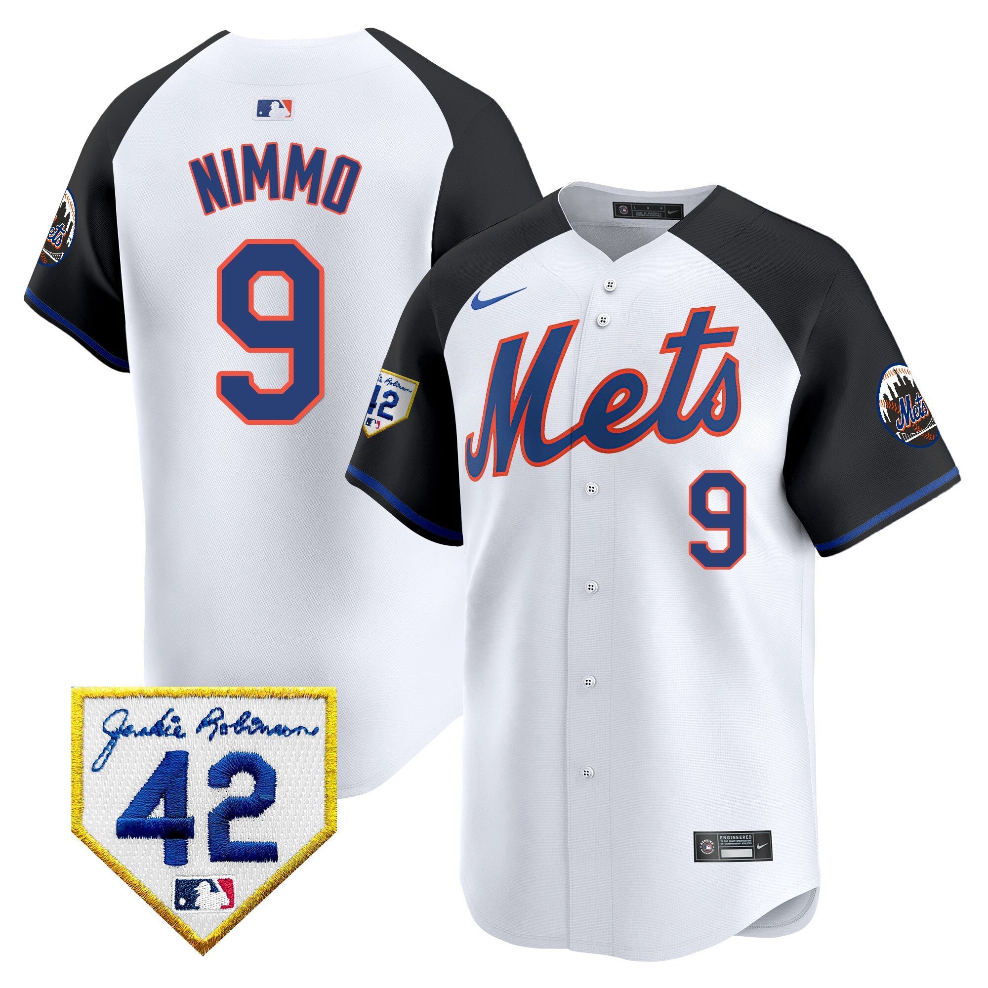 NYM Jackie Robinson Patch Vapor Premier Limited Jersey - Stitched