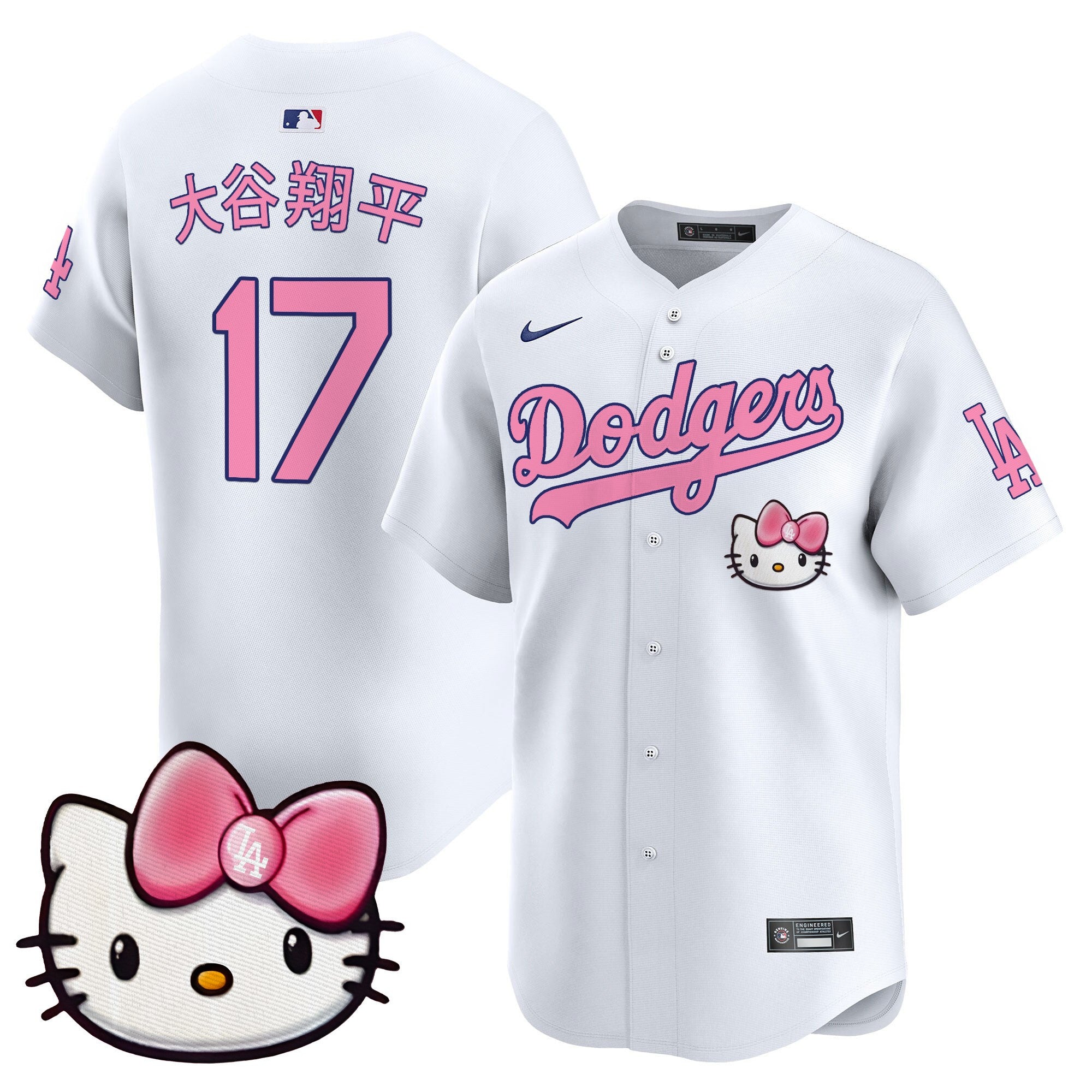 Unisex Dodgers 2025 Hello Kitty Vapor Premier Limited Jersey  All Stitched