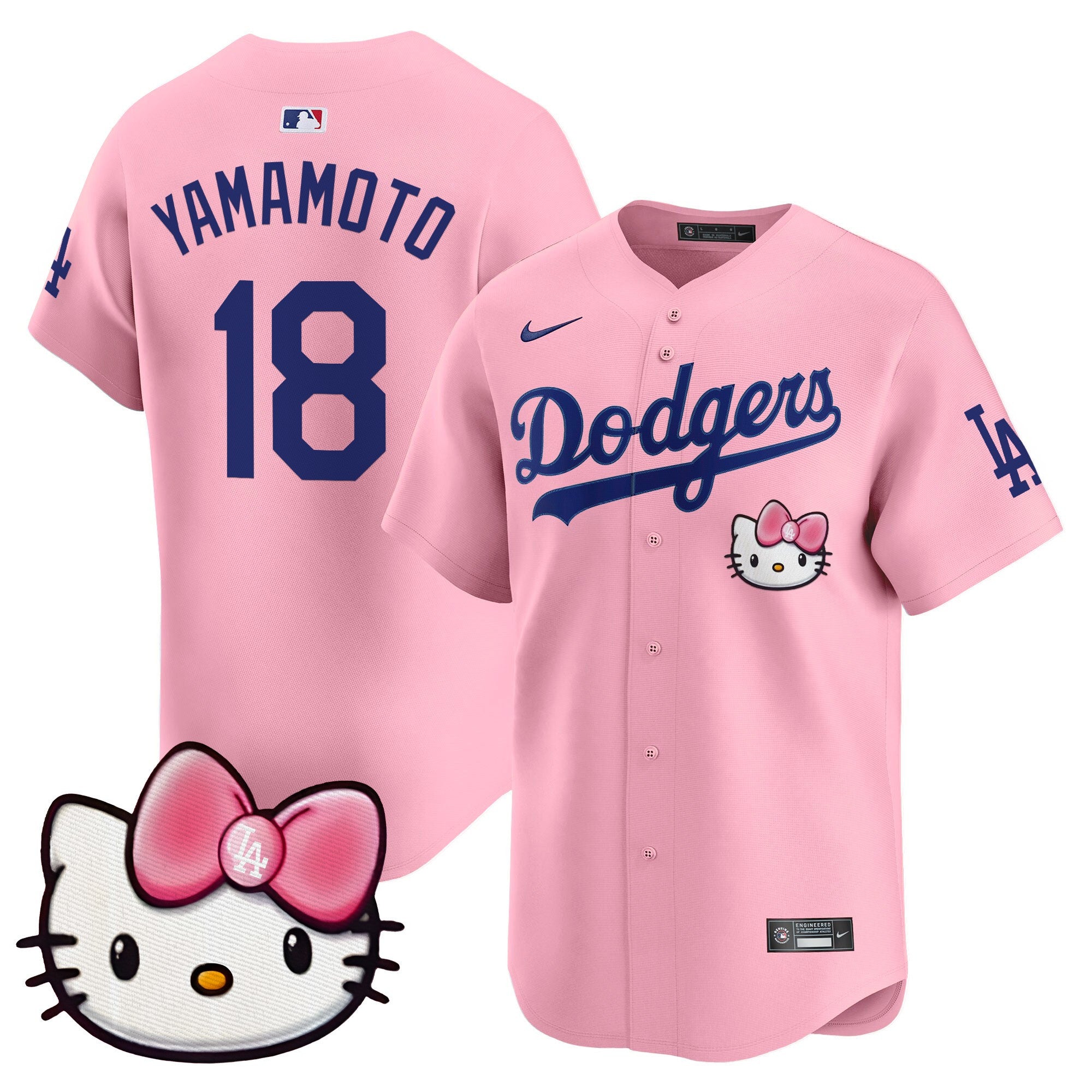 Unisex Dodgers 2025 Hello Kitty Vapor Premier Limited Jersey  All Stitched
