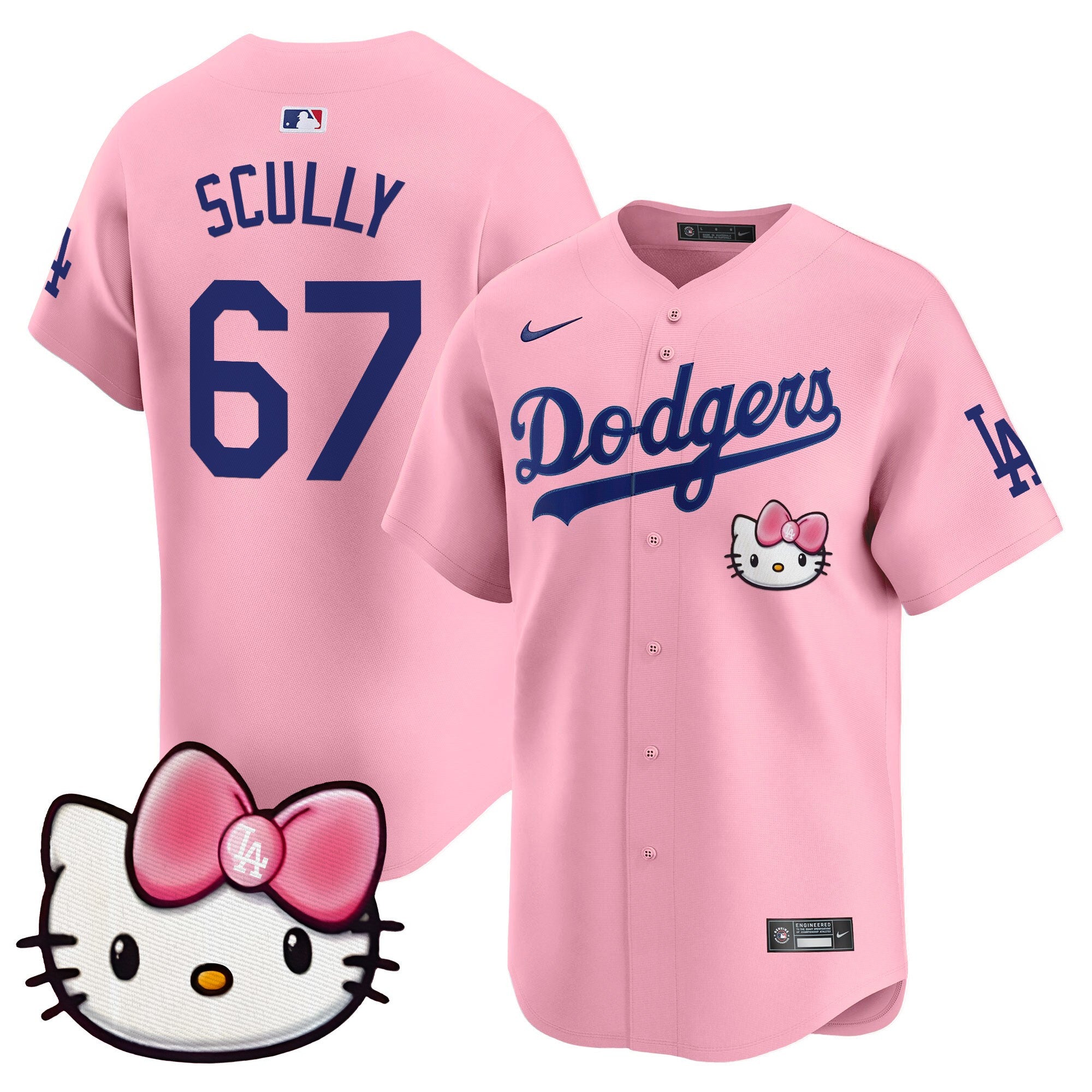 Unisex Dodgers 2025 Hello Kitty Vapor Premier Limited Jersey  All Stitched