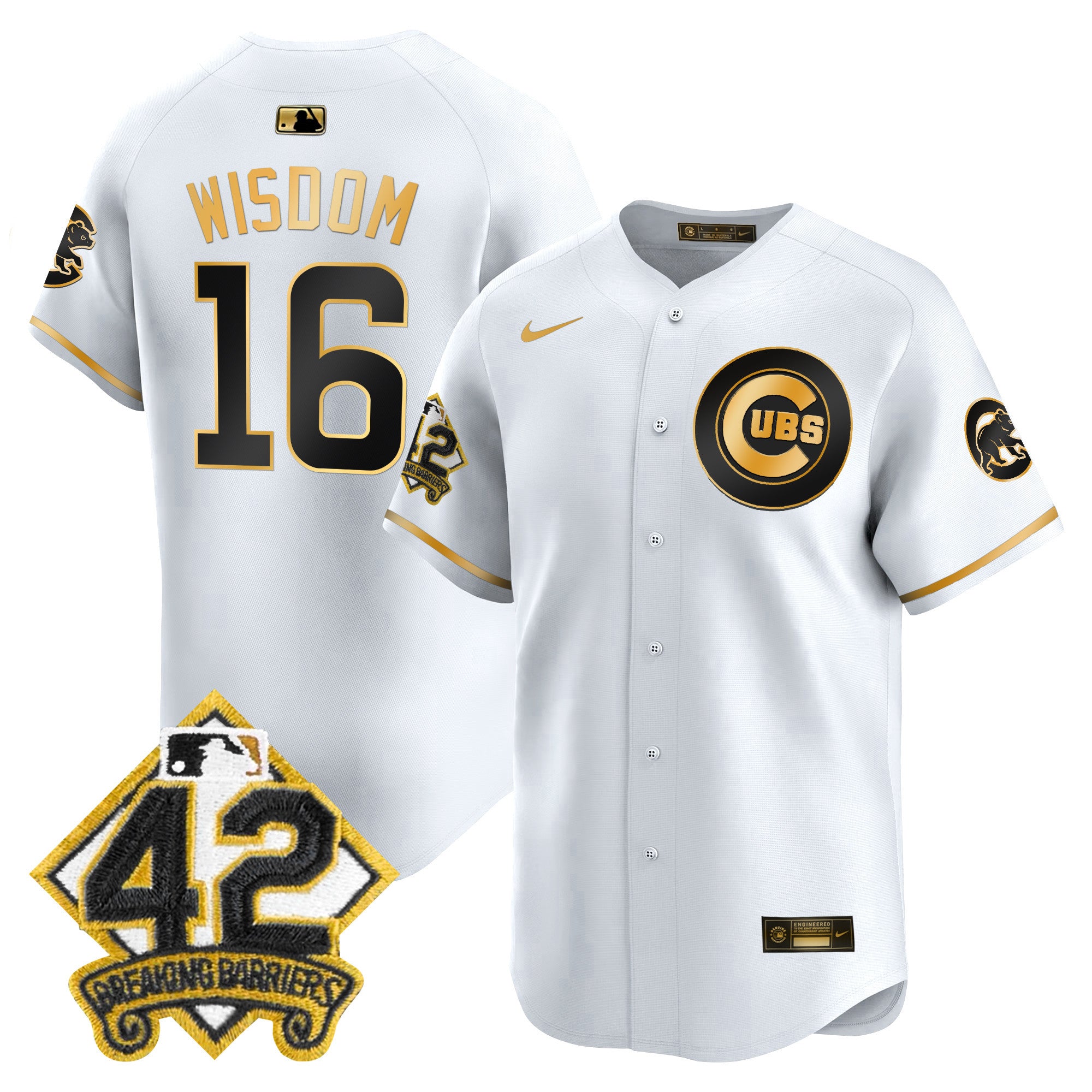 Men's Chicago Cubs 2025 Jackie Robinson Patch Vapor Premier Limited Jersey - All Stitched