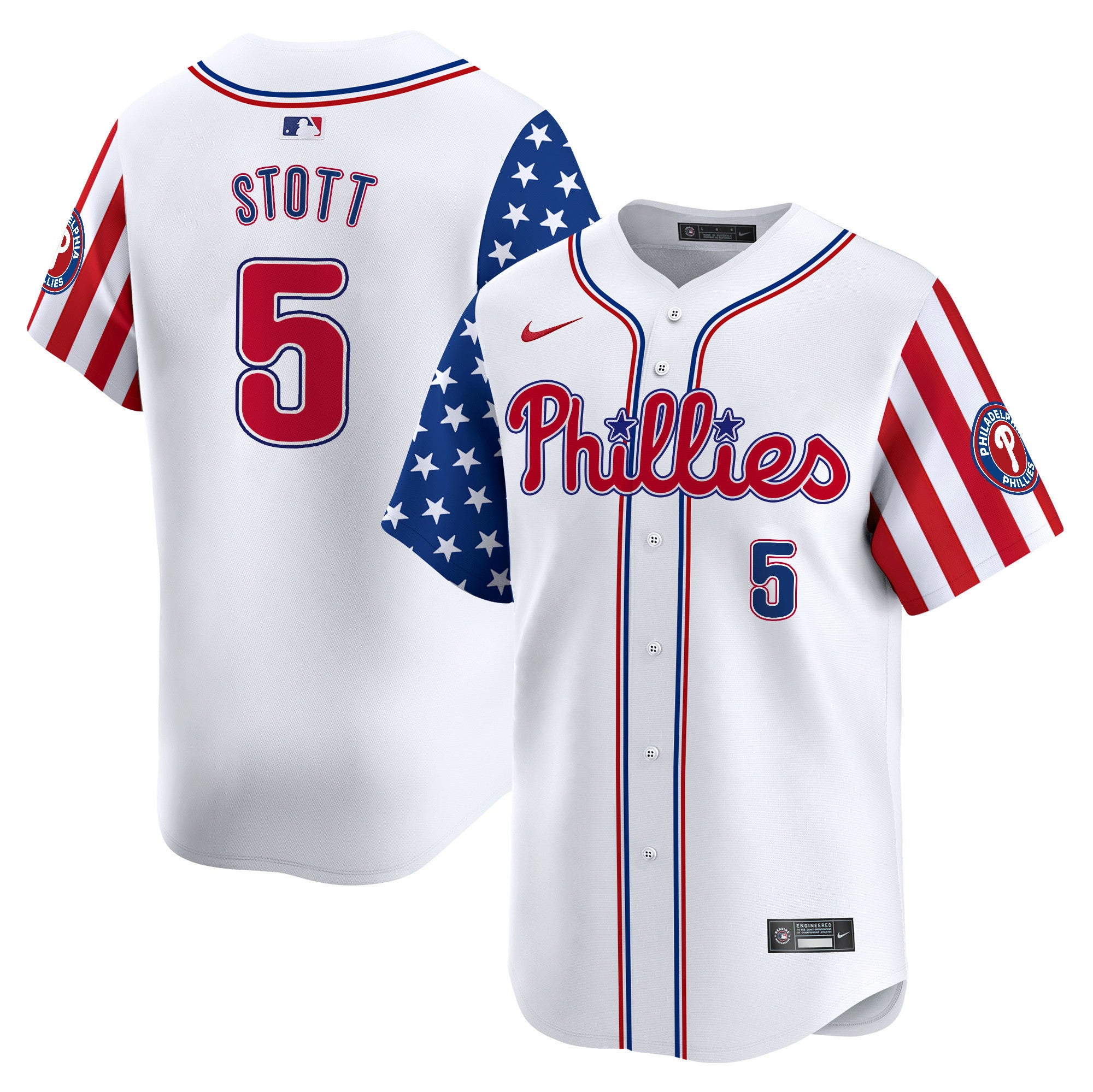 Men's Phillies 2025 Independence Day Vapor Premier Limited Jersey - All Stitched