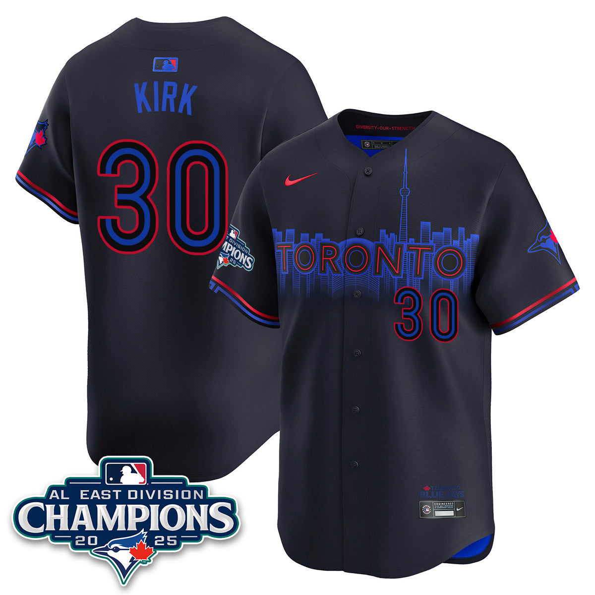 TOR AL East Division Champions Jersey - Stitched