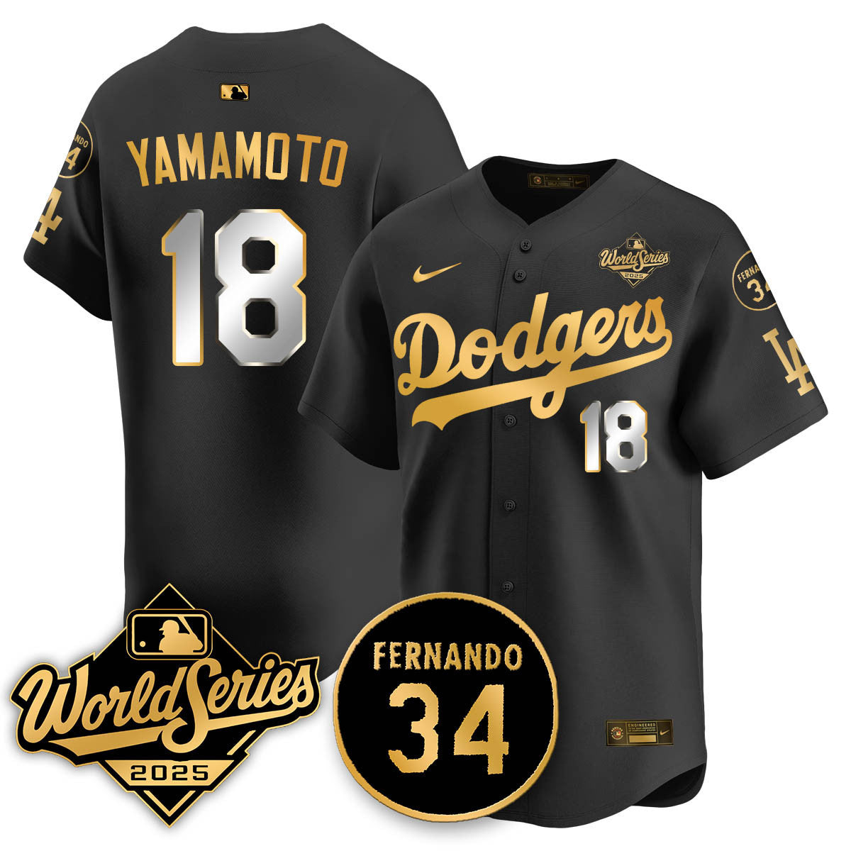 LAD 2025 World Series Champions Jersey N1 - Stitched