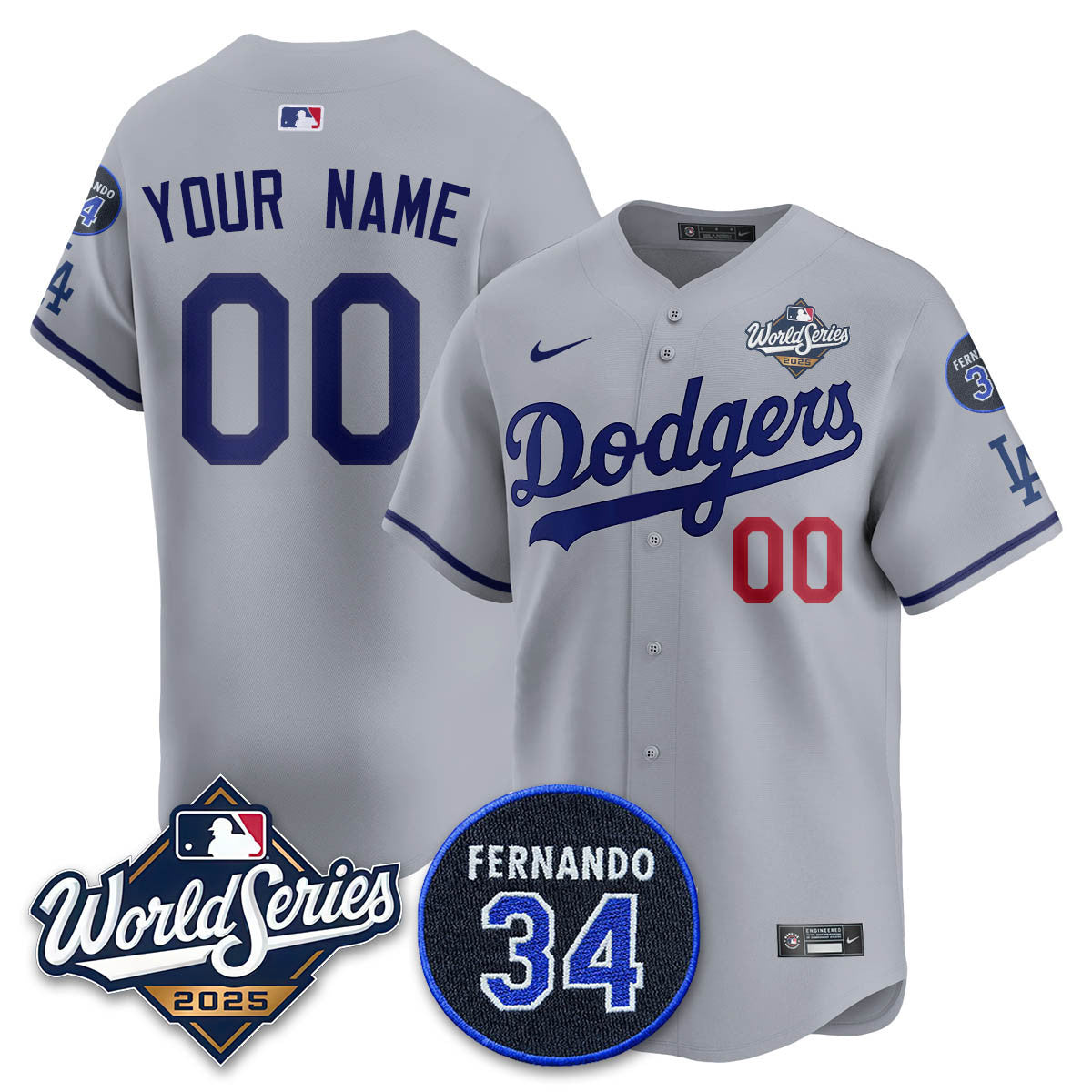 LAD 2025 World Series Champions Jersey N1 - Stitched