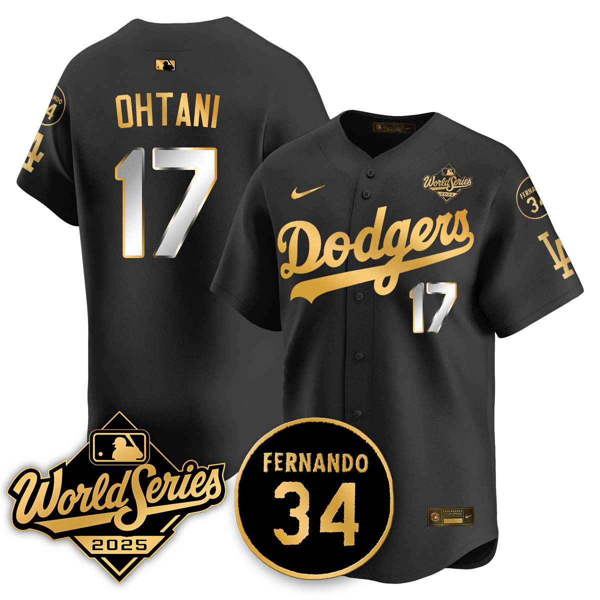 LAD 2025 World Series Champions Jersey N1 - Stitched