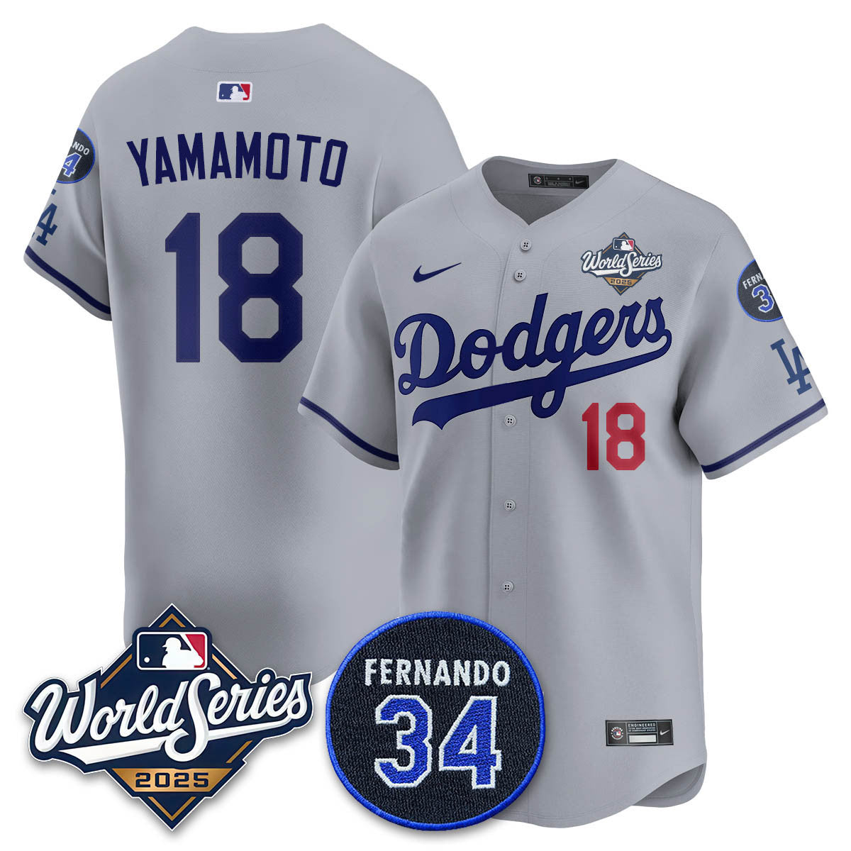 LAD 2025 World Series Champions Jersey N1 - Stitched