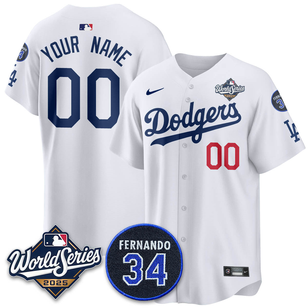 LAD 2025 World Series Champions Jersey N1 - Stitched