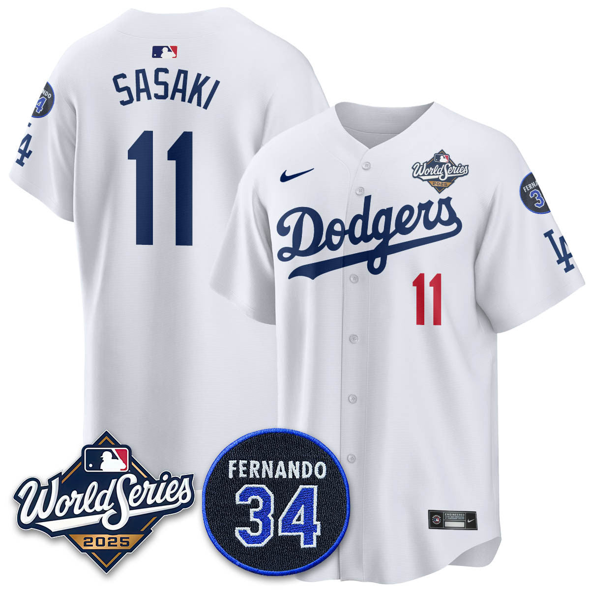 LAD 2025 World Series Champions Jersey N1 - Stitched