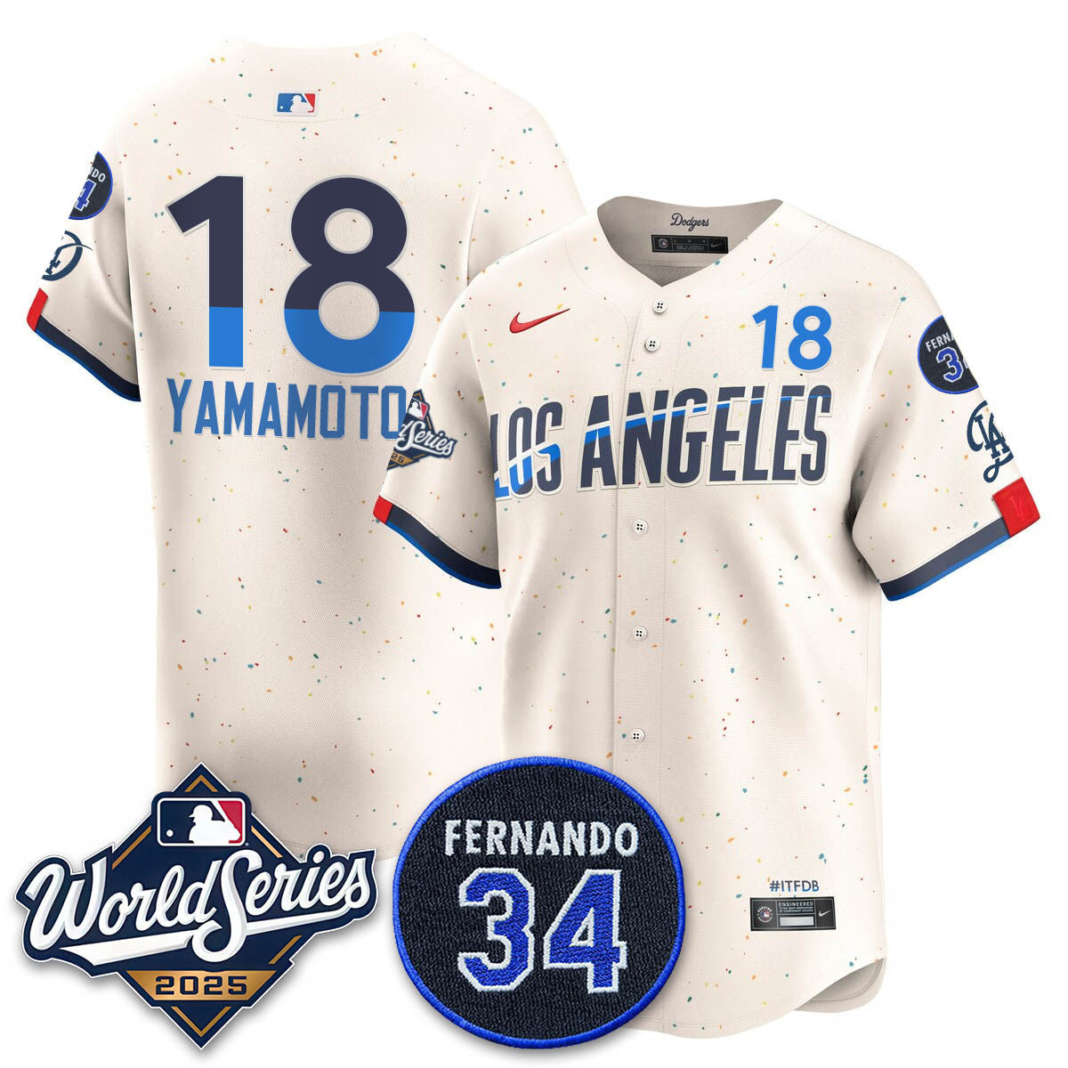 LAD 2025 World Series Champions Jersey N1 - Stitched