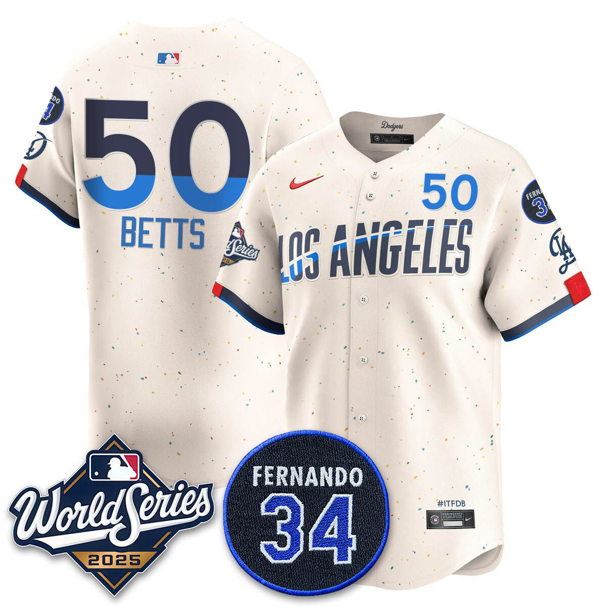 LAD 2025 World Series Champions Jersey N1 - Stitched