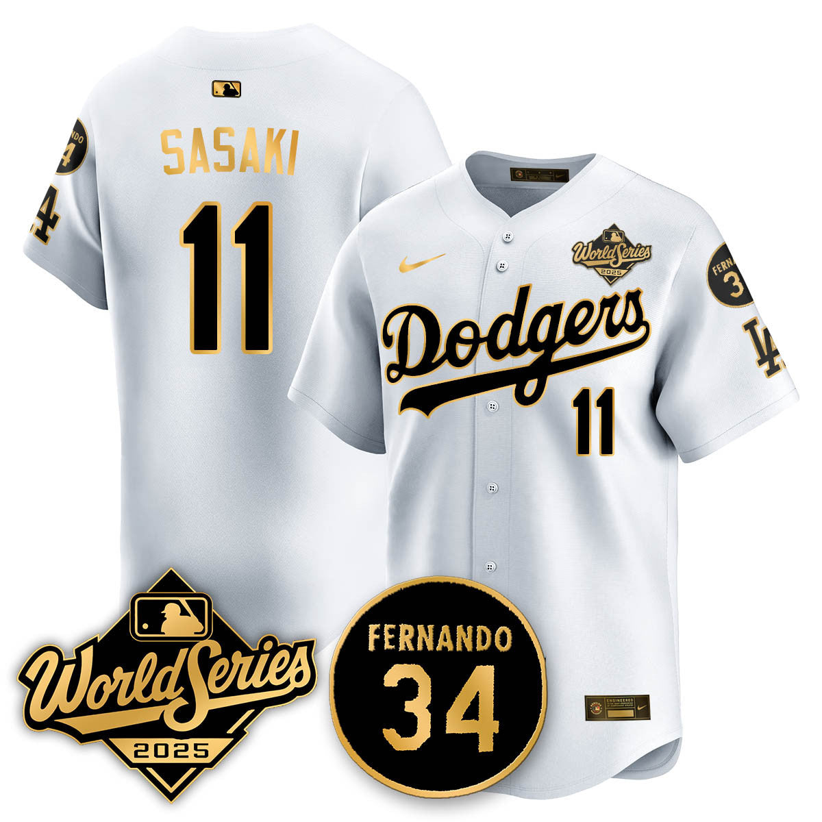 LAD 2025 World Series Champions Jersey N1 - Stitched