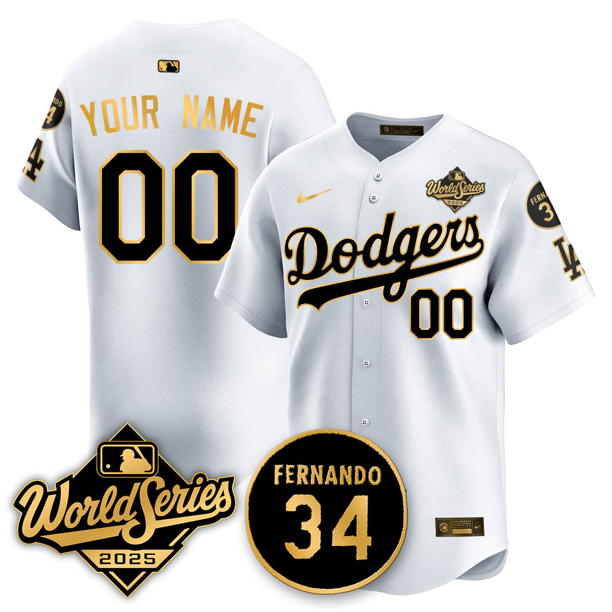 LAD 2025 World Series Champions Jersey N1 - Stitched