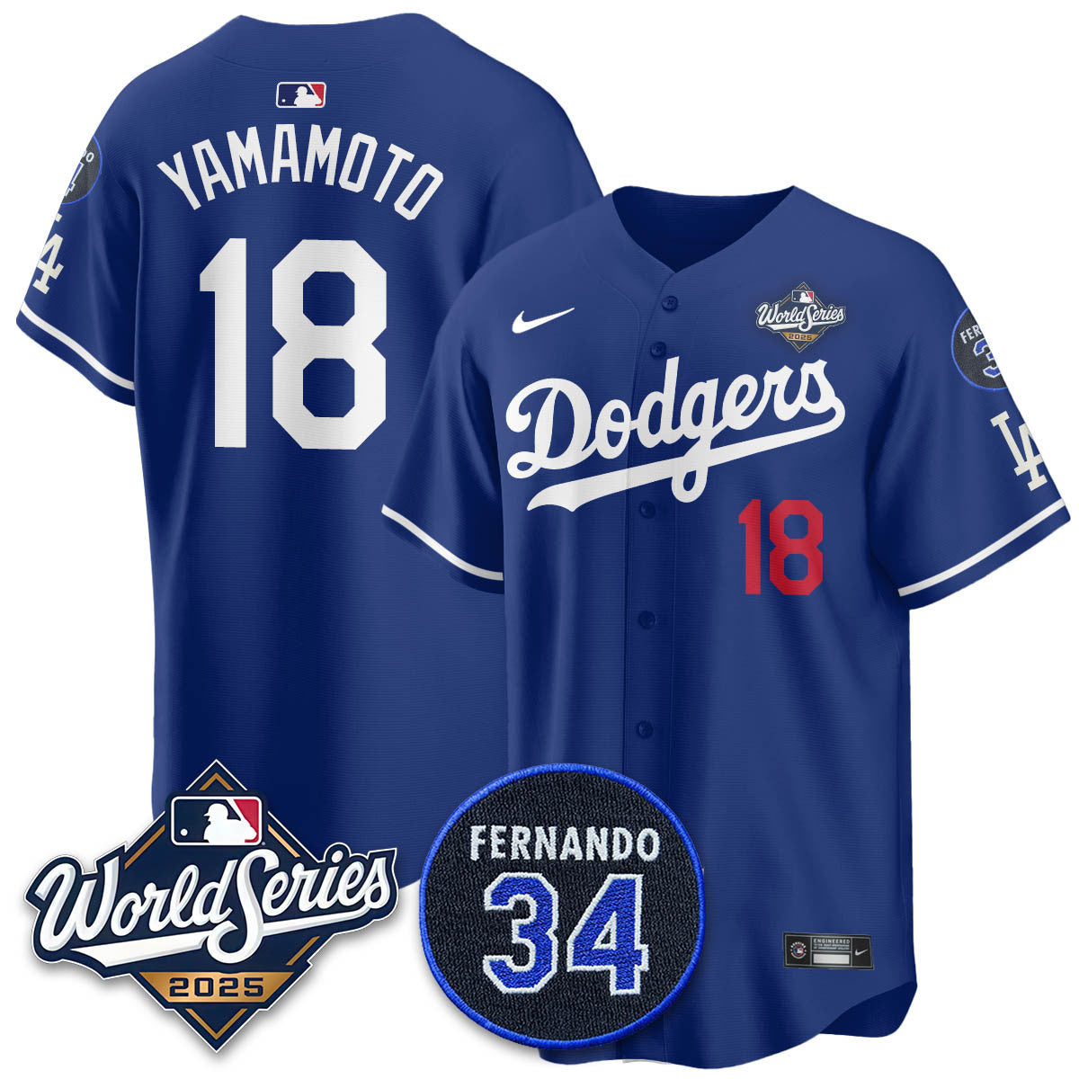 LAD 2025 World Series Champions Jersey N1 - Stitched