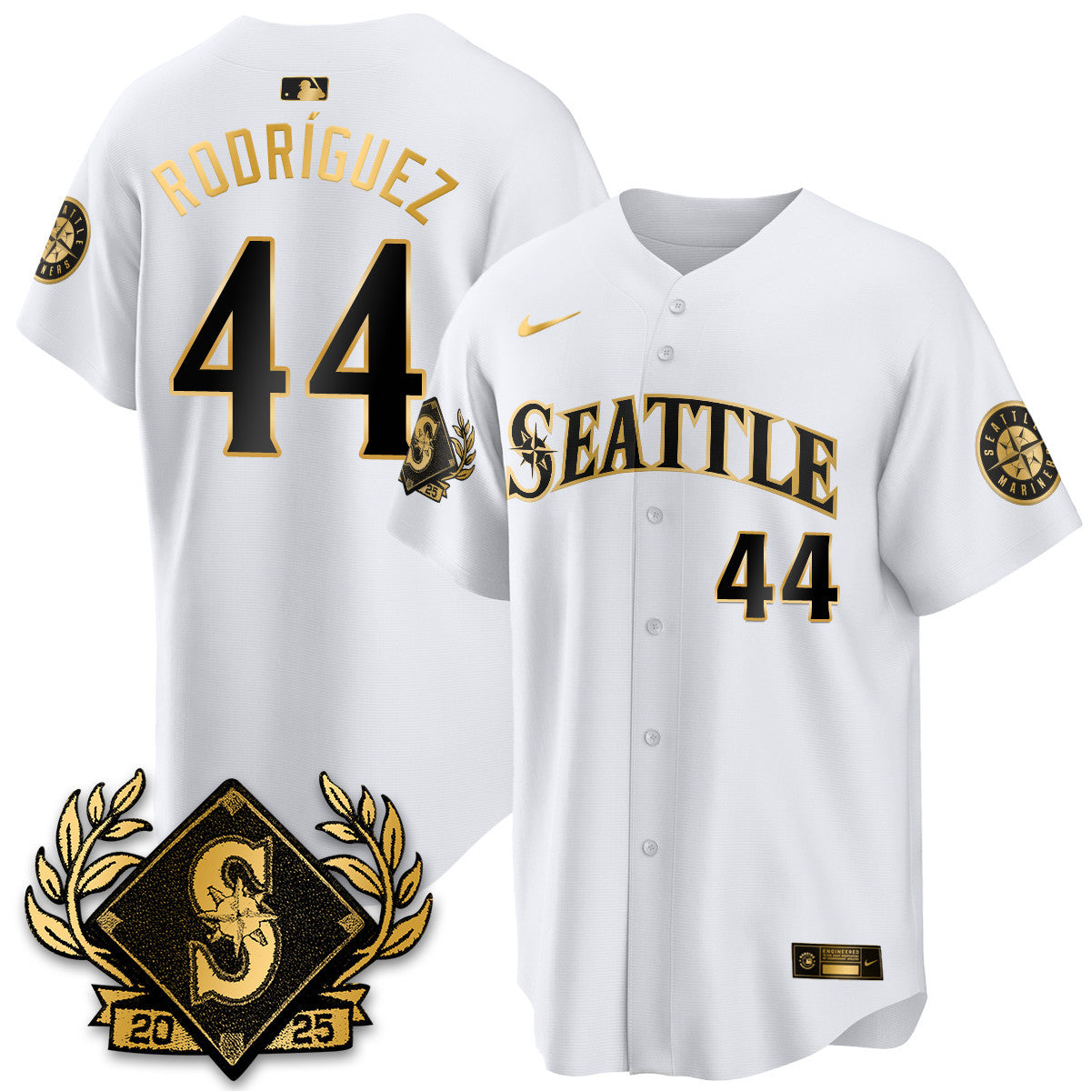 Seattle Mariners 2025 Series Gold Jersey - All Stitched