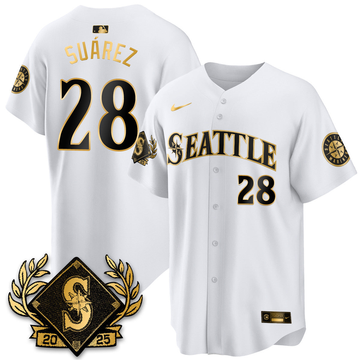 Seattle Mariners 2025 Series Gold Jersey - All Stitched