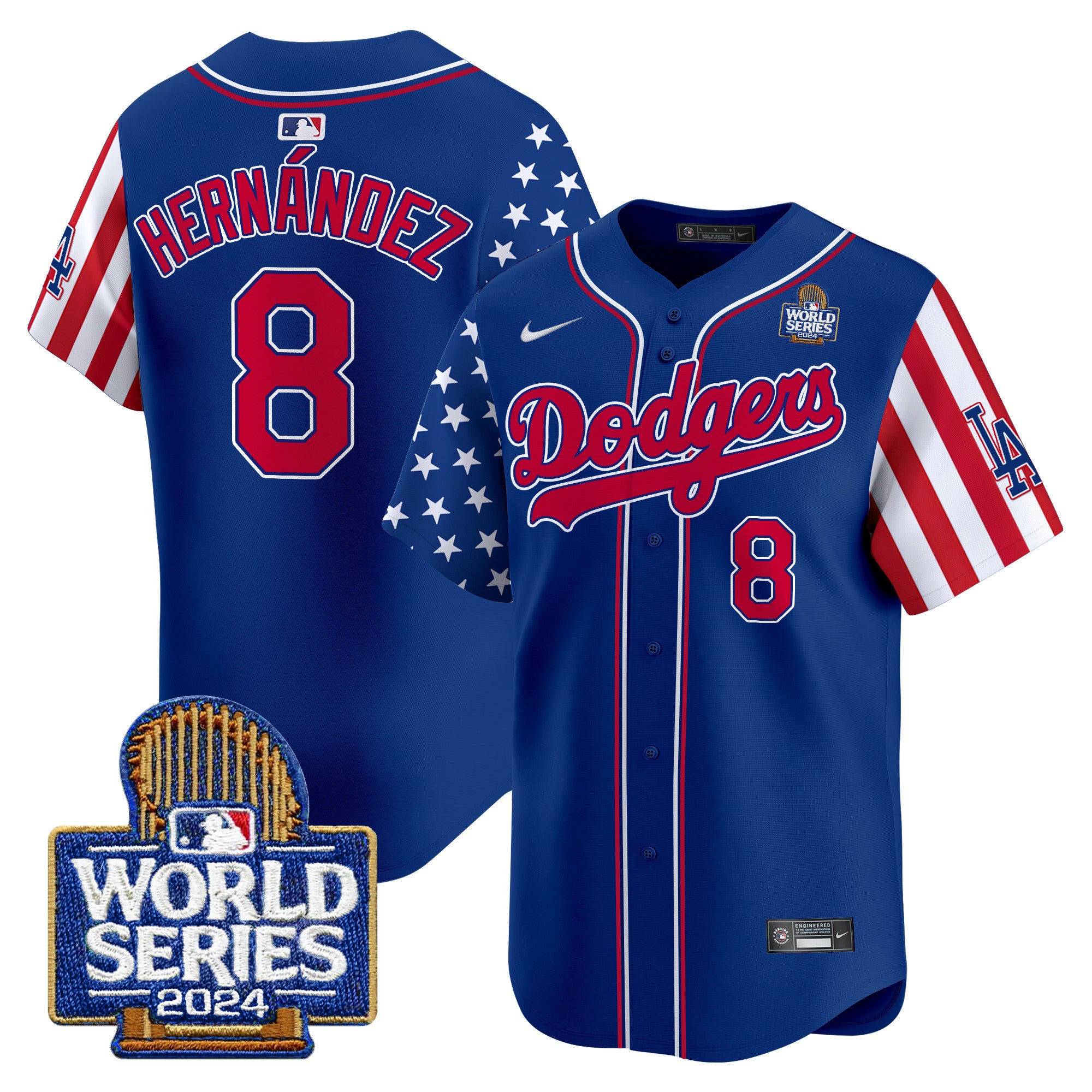 Men's Dodgers American Style 2024 World Series Vapor Premier Limited Jersey V2 - All Stitched