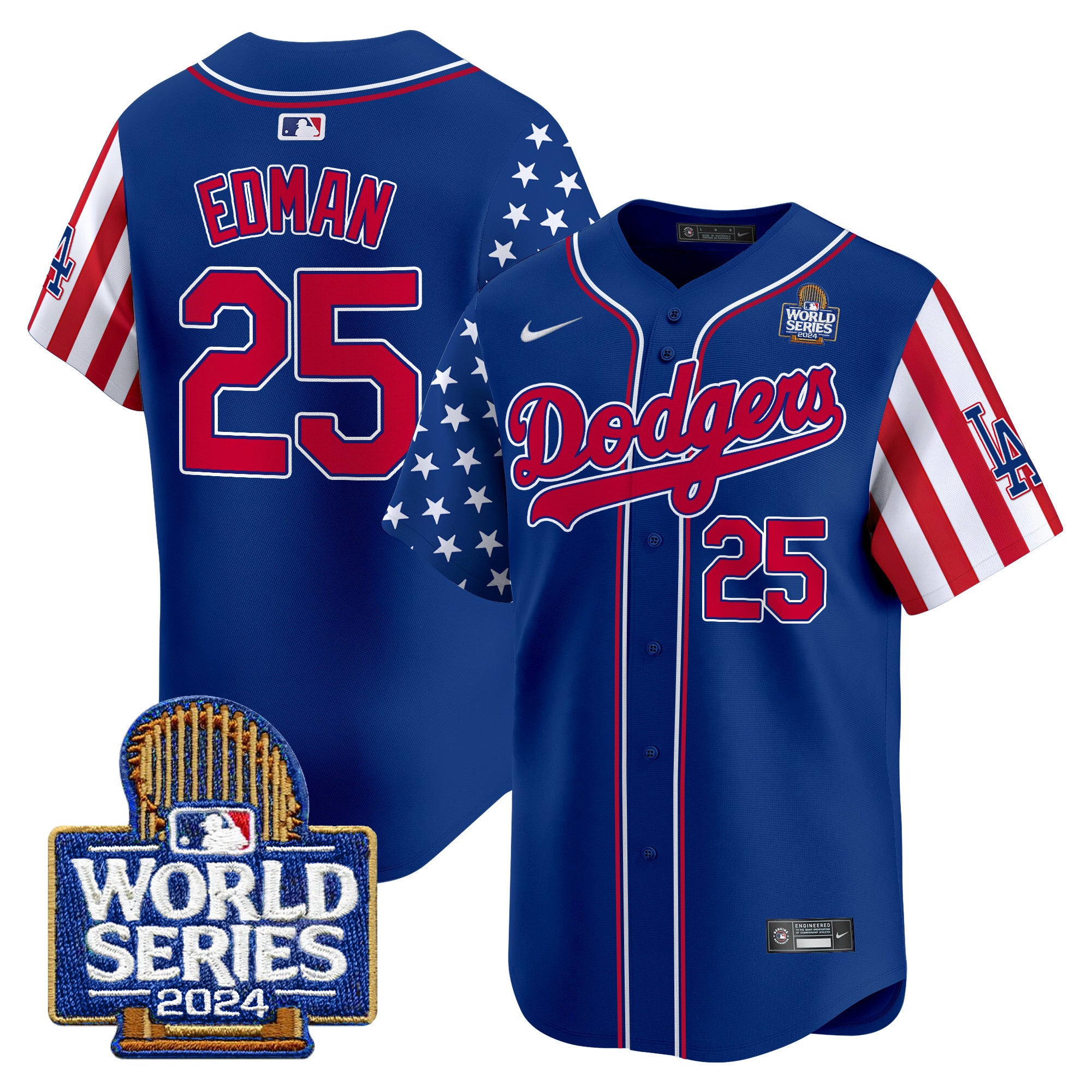 Men's Dodgers American Style 2024 World Series Vapor Premier Limited Jersey V2 - All Stitched