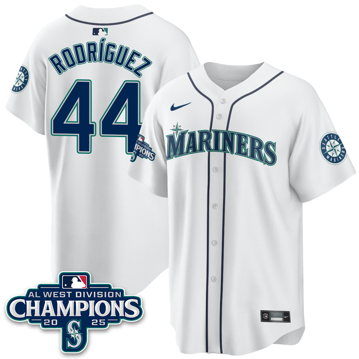 SEA 2025 AL West Division Champions Jersey - Stitched