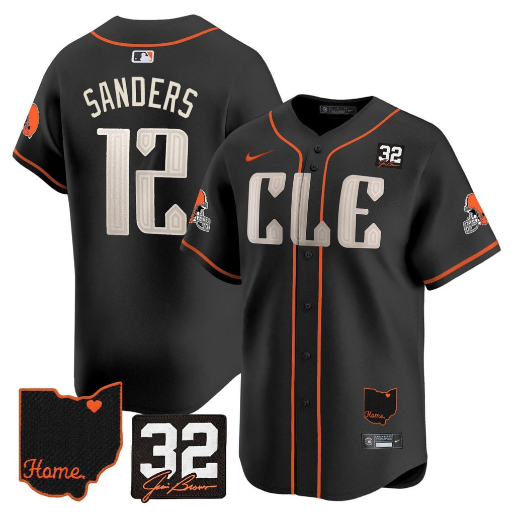 Browns #32 Jim Brown Memorial & Home Patch Vapor Premier Limited Jersey - Stitched